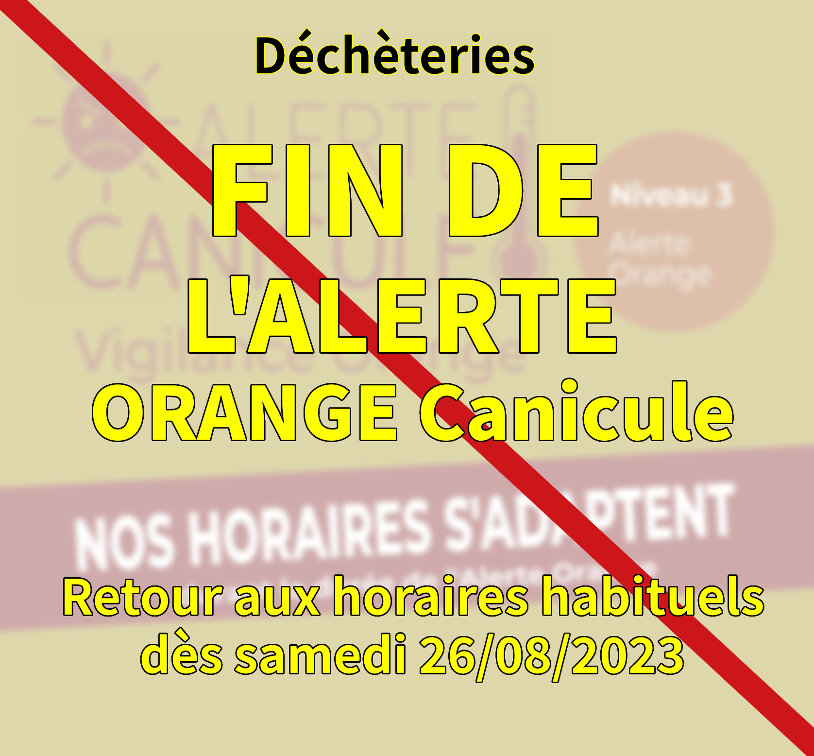 Lire la suite à propos de l’article Canicule – Déchèteries